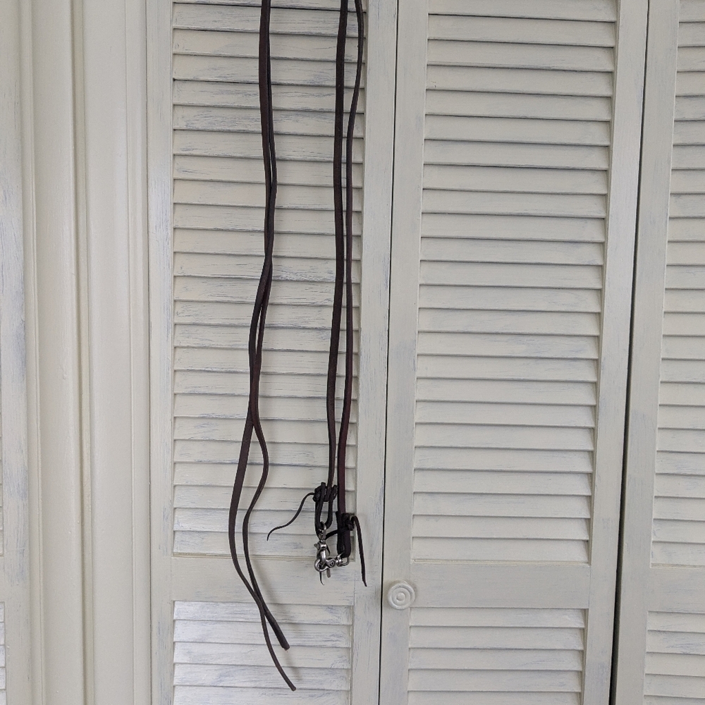 Western Leather Brown Split Oiled Reins New But No Tags